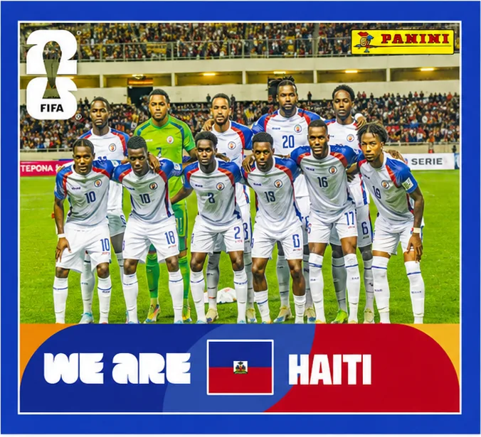We Are Haiti Team Photo Sticker Panini World Cup 2026