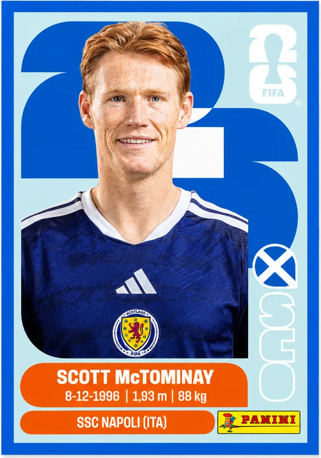Scott McTominay Scotland Base Sticker Panini World Cup 2026