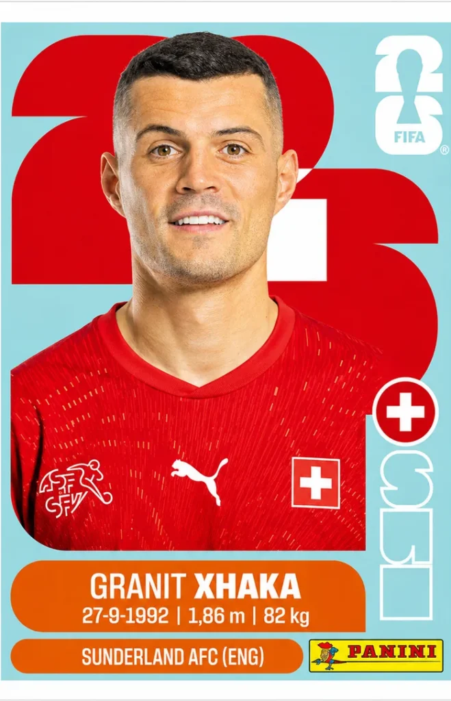 Granit Xhaka Switzerland Star Sticker Panini World Cup 2026