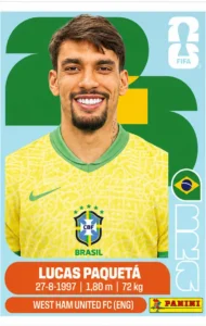 Lucas Paqueta Brazil Star Sticker Panini World Cup 2026