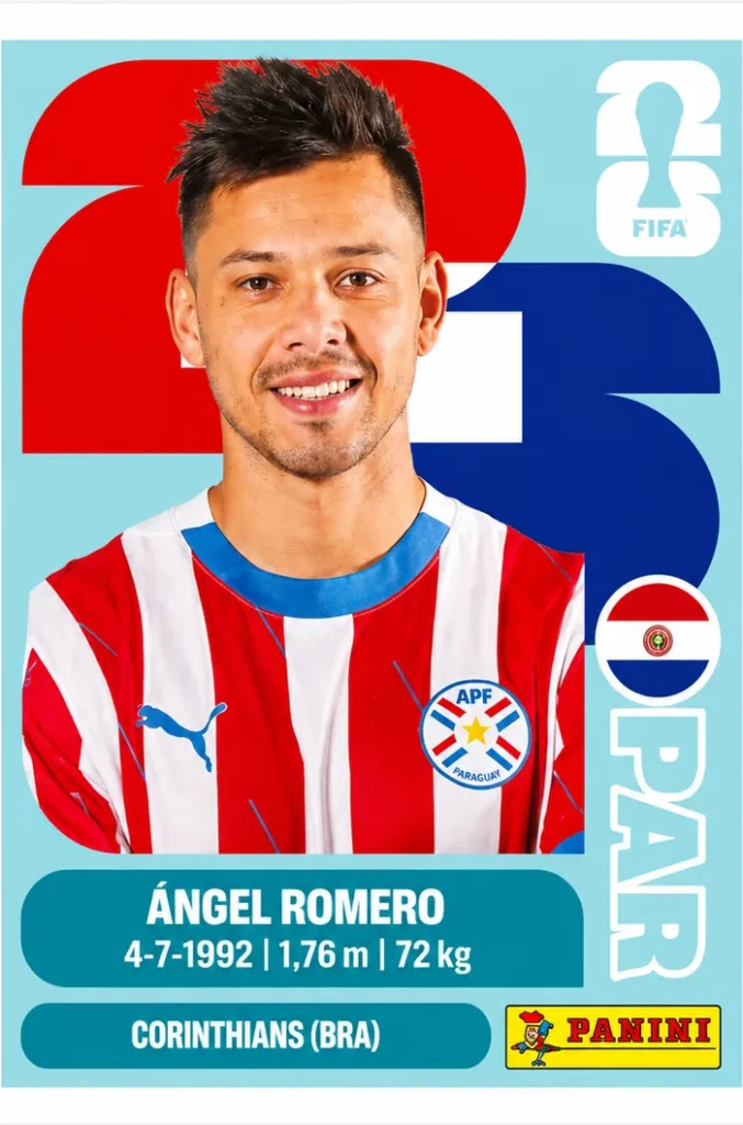 Angel Romero Paraguay Base Sticker Panini World Cup 2026