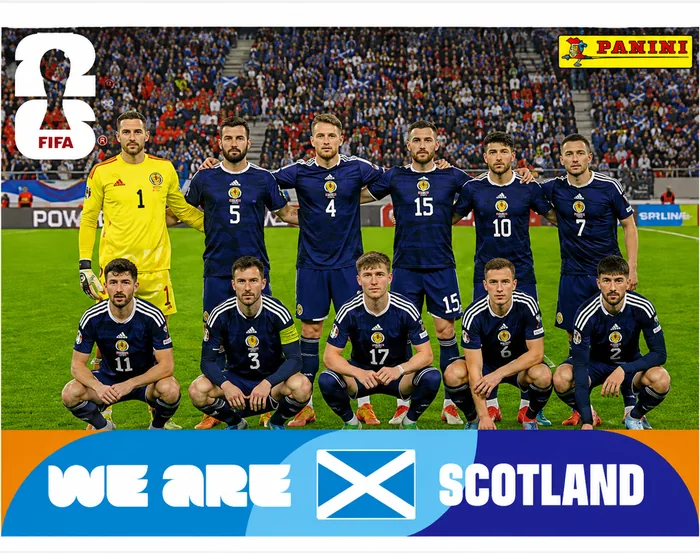 We Are Scotland Team Photo Sticker Panini World Cup 2026
