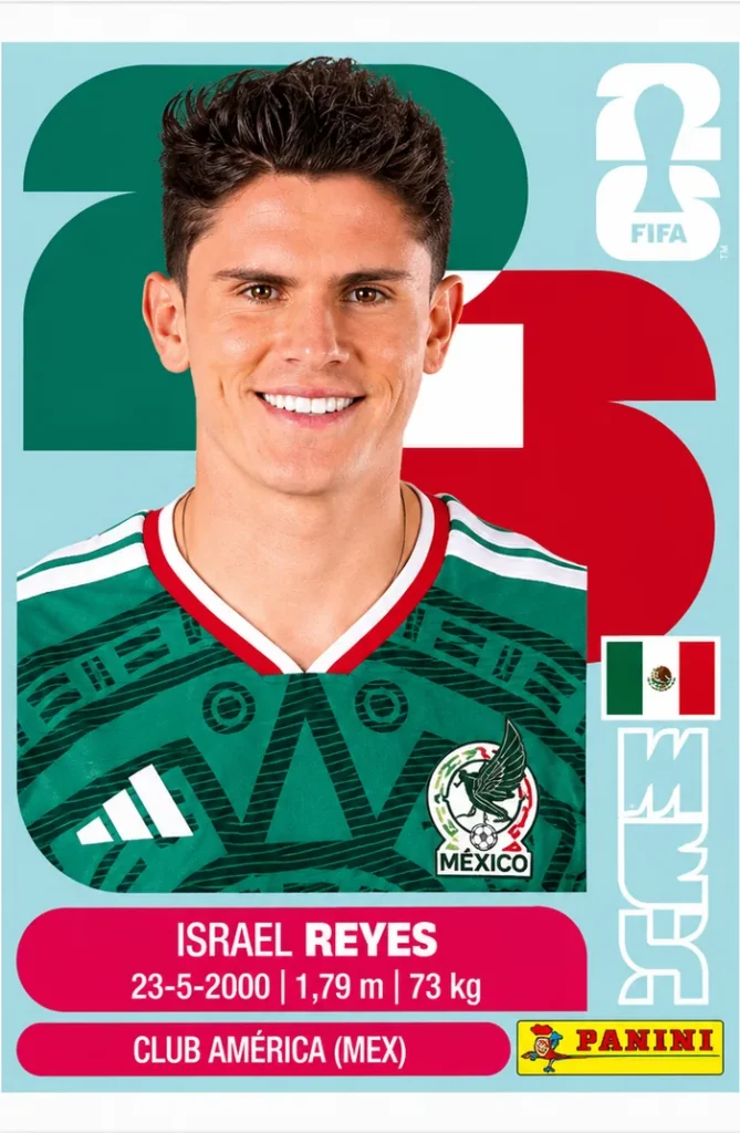 Israel Reyes Mexico Base Sticker Panini World Cup 2026