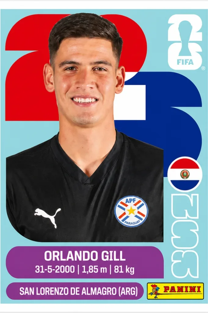 Orlando Gill Paraguay Base Sticker Panini World Cup 2026