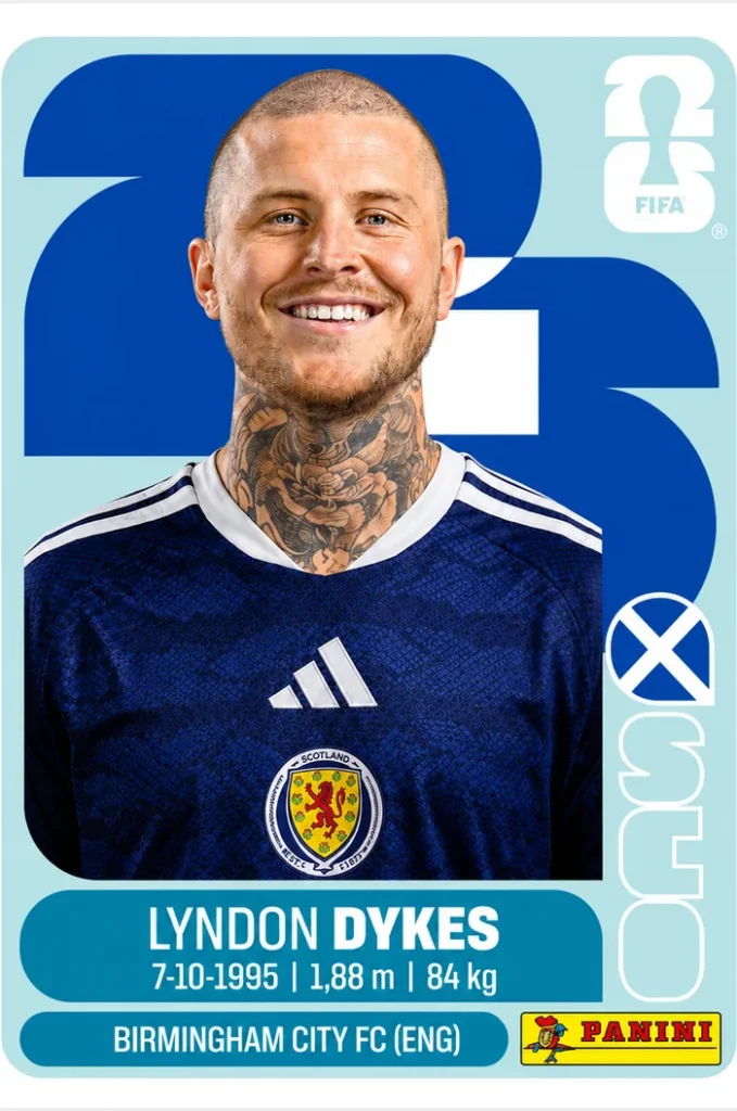 Lyndon Dykes Scotland Base Sticker Panini World Cup 2026