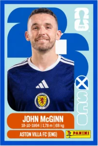 John McGinn Scotland Base Sticker Panini World Cup 2026