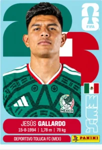 Jesus Gallardo Mexico Base Sticker Panini World Cup 2026