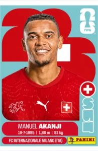 Manuel Akanji Switzerland Base Sticker Panini World Cup 2026