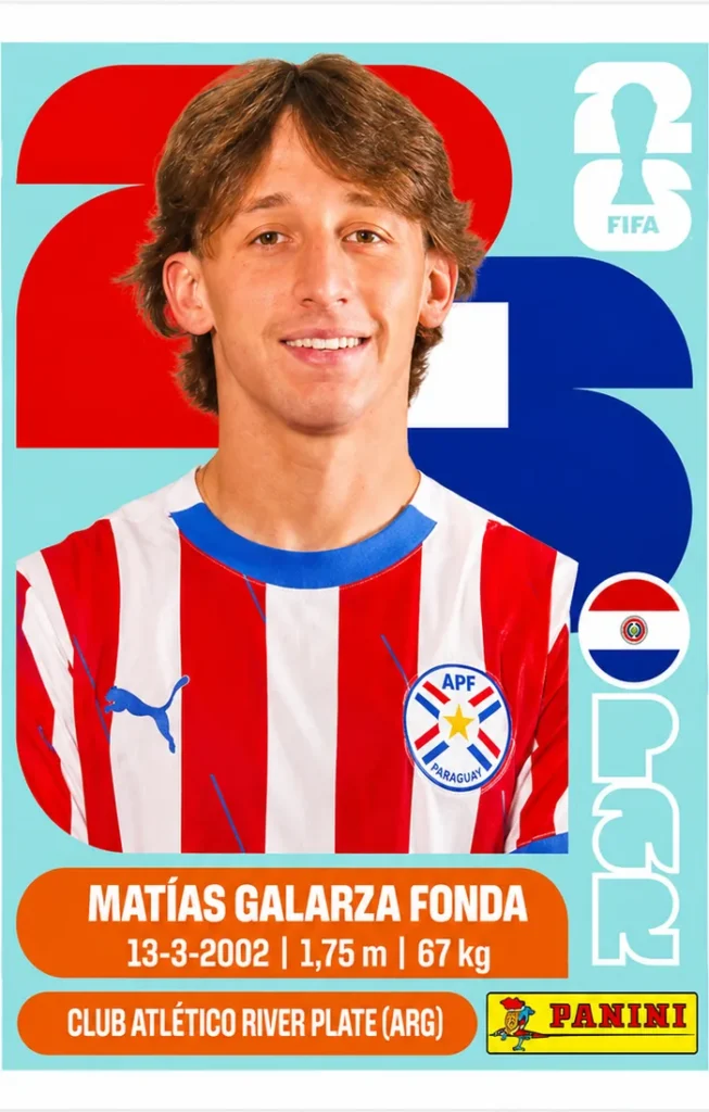Matias Galarza Fonda Paraguay Base Sticker Panini World Cup 2026