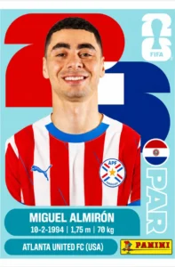Miguel Almiron Paraguay Base Sticker Panini World Cup 2026