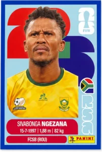Siyabonga Ngezana South Africa Base Sticker Panini World Cup 2026