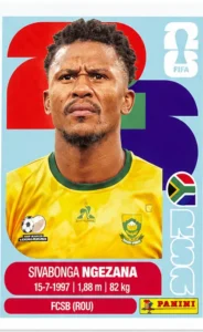 Siyabonga Ngezana South Africa Base Sticker Panini World Cup 2026