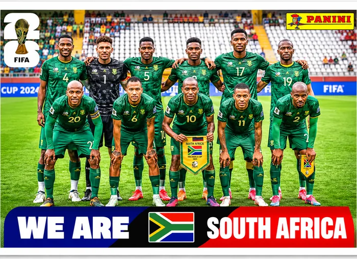 We Are South Africa Team Photo Sticker Panini World Cup 2026