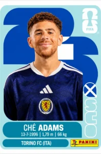 Che Adams Scotland Base Sticker Panini World Cup 2026