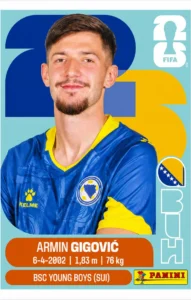 Armin Gigovic Bosnia Base Sticker Panini World Cup 2026