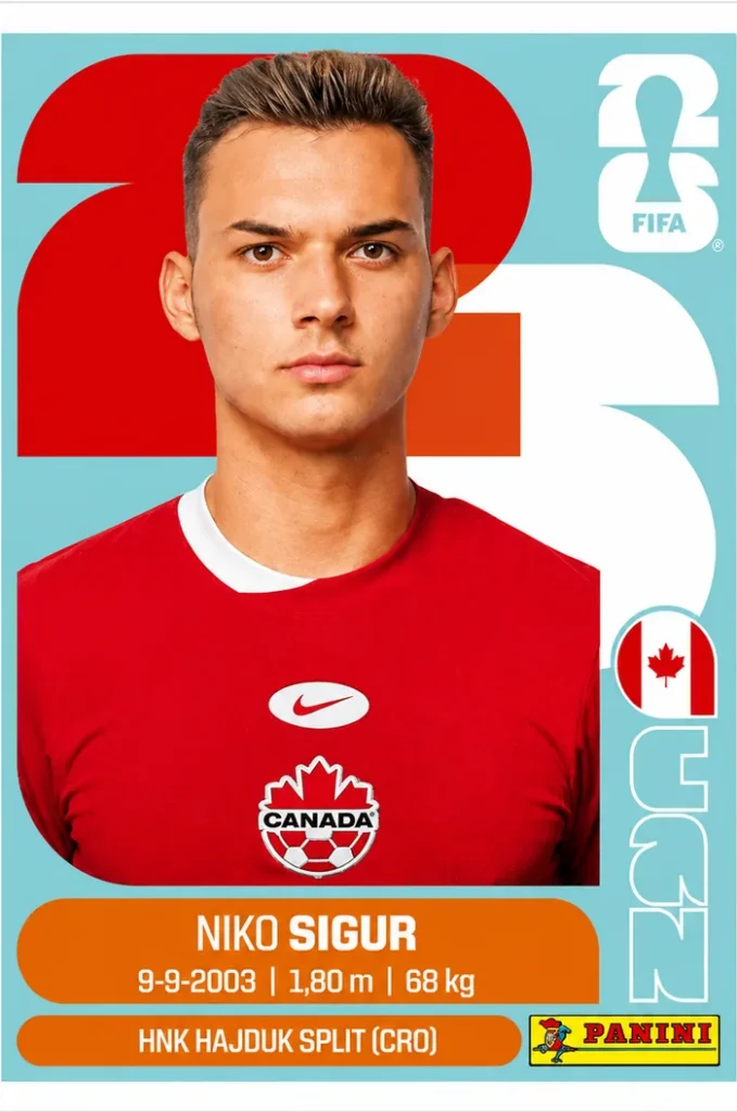 Niko Sigur Croatia Base Sticker Panini World Cup 2026