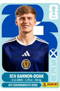 Ben Gannon-Doak Scotland Base Sticker Panini World Cup 2026