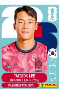 Taeseok Lee South Korea Base Sticker Panini World Cup 2026