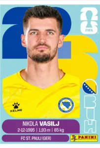 Nikola Vasilj Bosnia Base Sticker Panini World Cup 2026