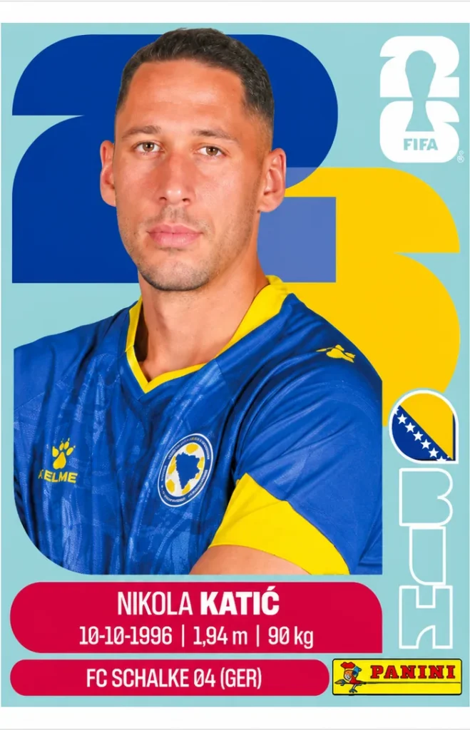 Nikola Katic Croatia Base Sticker Panini World Cup 2026