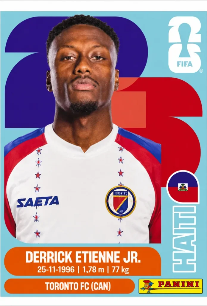 Derrick Etienne Jr. Haiti Base Sticker Panini World Cup 2026