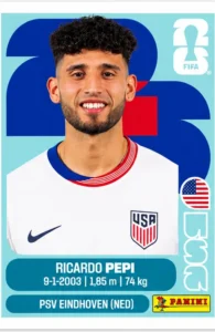 Ricardo Pepi USA Base Sticker Panini World Cup 2026