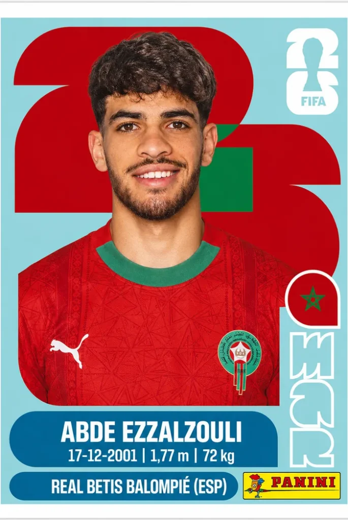 Abde Ezzalzouli Morocco Base Sticker Panini World Cup 2026
