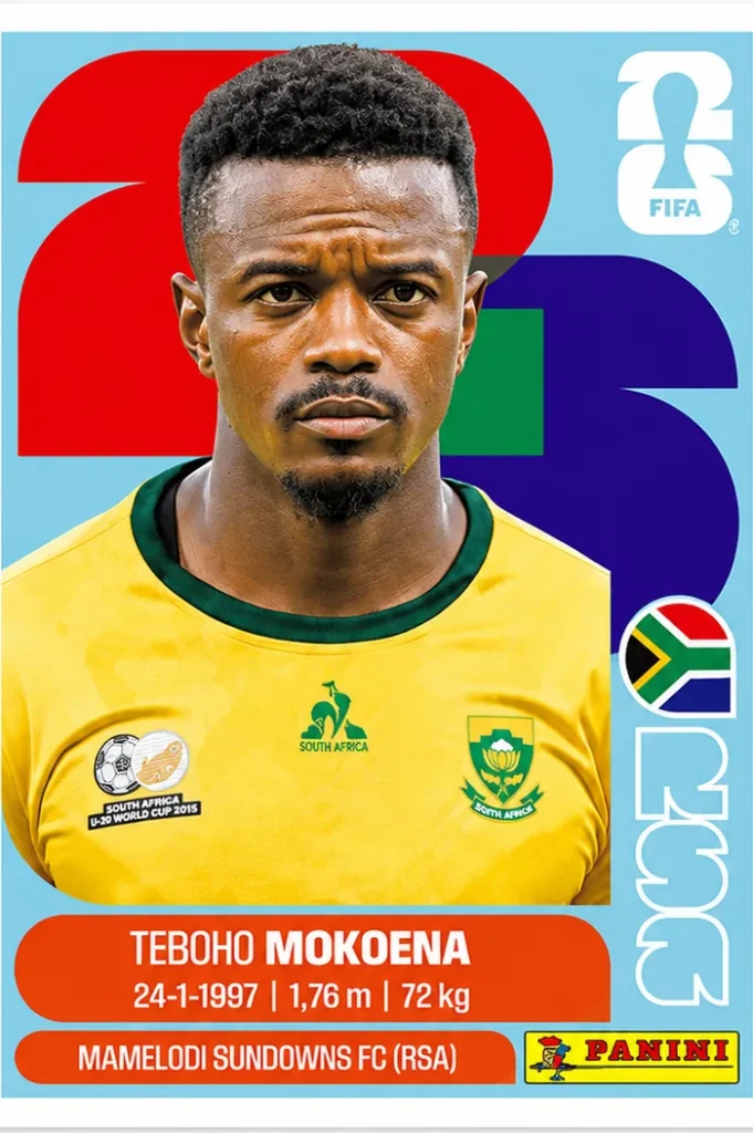 Teboho Mokoena South Africa Base Sticker Panini World Cup 2026