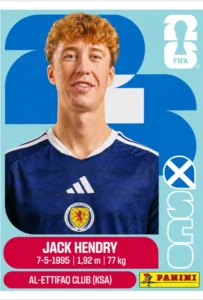 Jack Hendry Scotland Base Sticker Panini World Cup 2026