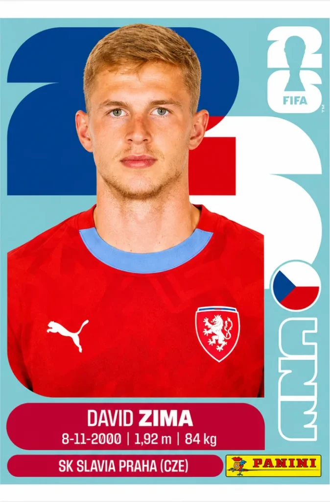 David Zima Czechia Base Sticker Panini World Cup 2026