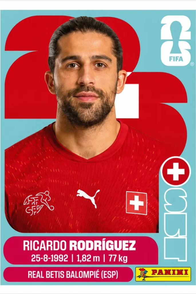 Ricardo Rodriguez Switzerland Base Sticker Panini World Cup 2026