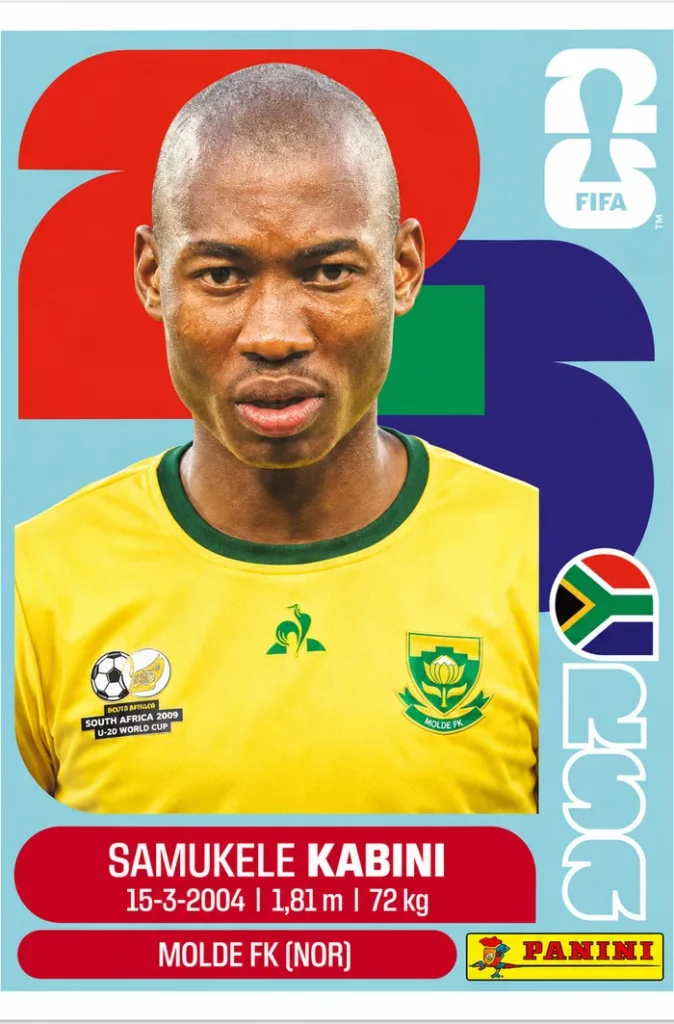 Samukele Kabini South Africa Base Sticker Panini World Cup 2026