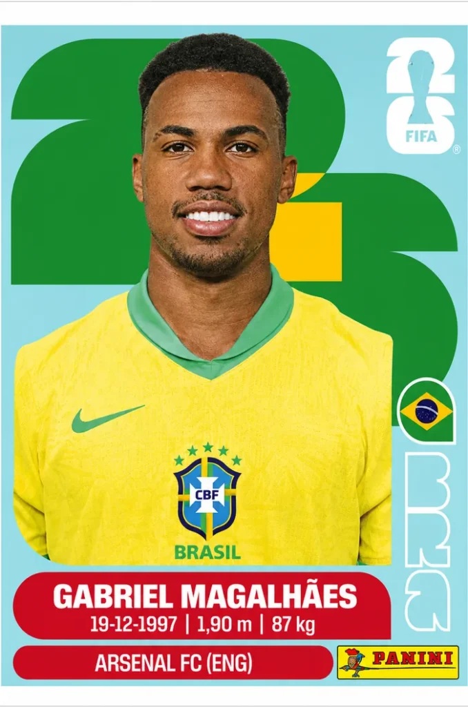 Gabriel Magalhaes Brazil Star Sticker Panini World Cup 2026