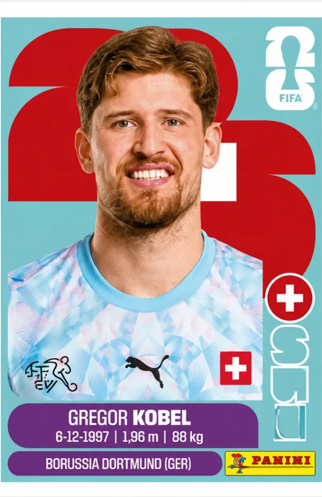 Gregor Kobel Switzerland Base Sticker Panini World Cup 2026