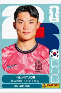 Hyeongnyu Oh South Korea Base Sticker Panini World Cup 2026