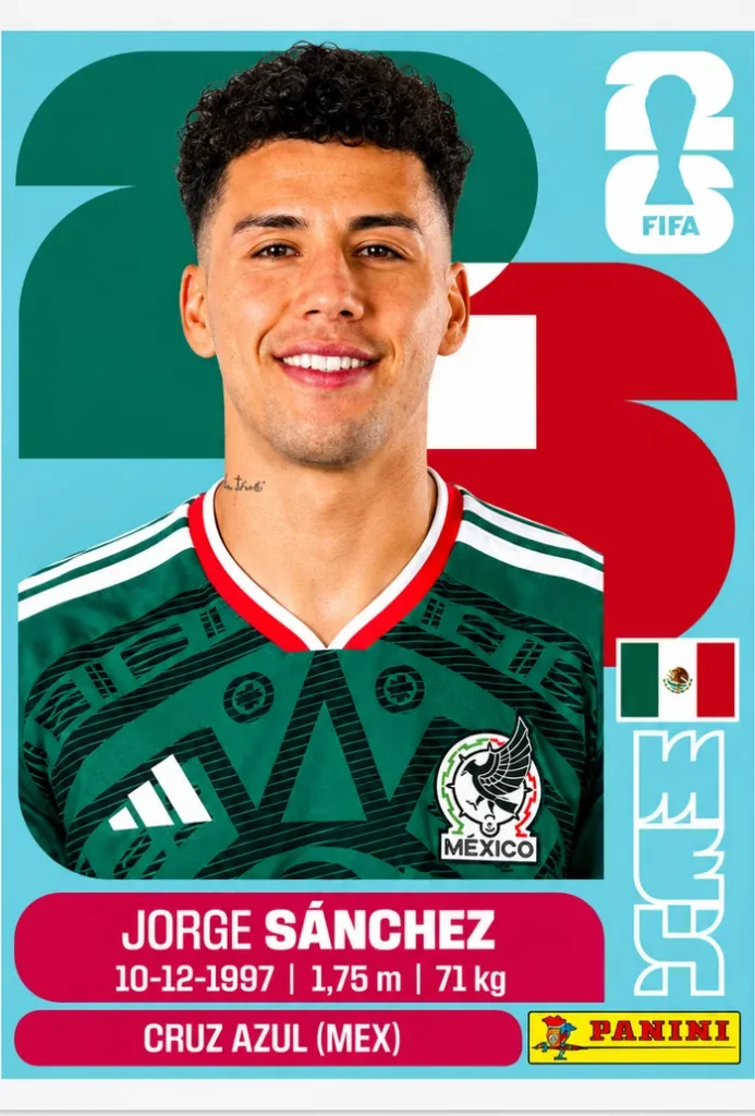 Jorge Sanchez Mexico Base Sticker Panini World Cup 2026