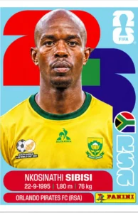 Nkosinathi Sibisi South Africa Base Sticker Panini World Cup 2026