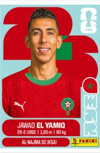 Jawad El Yamiq Morocco Base Sticker Panini World Cup 2026