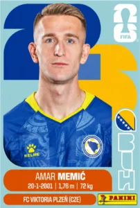 Amar Memic Bosnia Base Sticker Panini World Cup 2026