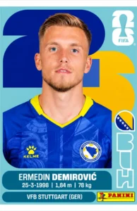 Ermedin Demirovic Bosnia Base Sticker Panini World Cup 2026