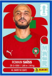 Romain Saiss Morocco Base Sticker Panini World Cup 2026