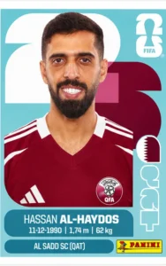 Hassan Al-Haydos Qatar Base Sticker Panini World Cup 2026