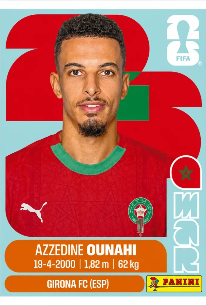 Azzedine Ounahi Morocco Base Sticker Panini World Cup 2026