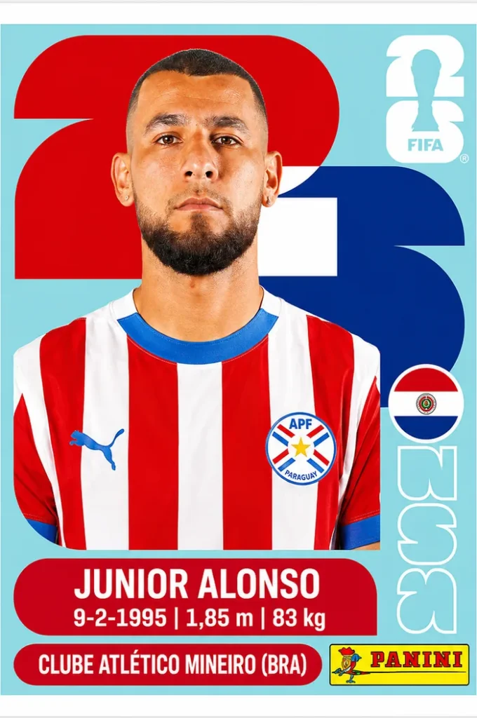 Junior Alonso Paraguay Base Sticker Panini World Cup 2026