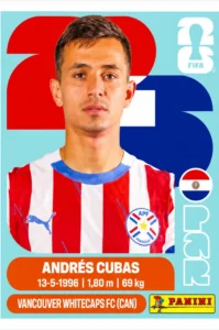 Andres Cubas Paraguay Base Sticker Panini World Cup 2026