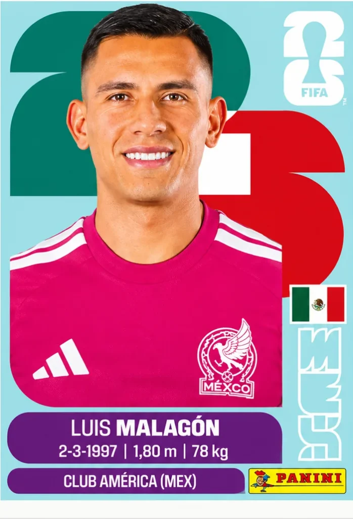 Luis Malagon Mexico Base Sticker Panini World Cup 2026