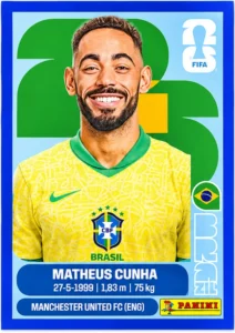 Matheus Cunha Brazil Star Sticker Panini World Cup 2026