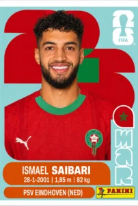 Ismael Saibari Morocco Base Sticker Panini World Cup 2026