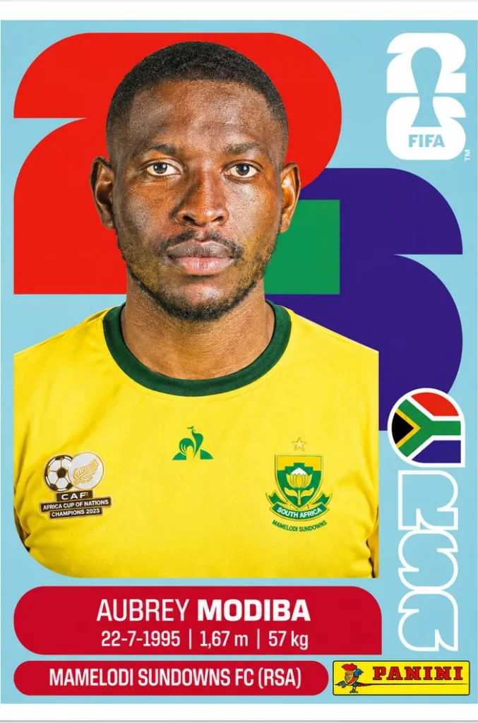 Aubrey Modiba South Africa Base Sticker Panini World Cup 2026