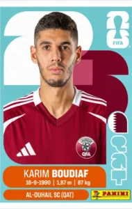 Karim Boudiaf Qatar Base Sticker Panini World Cup 2026